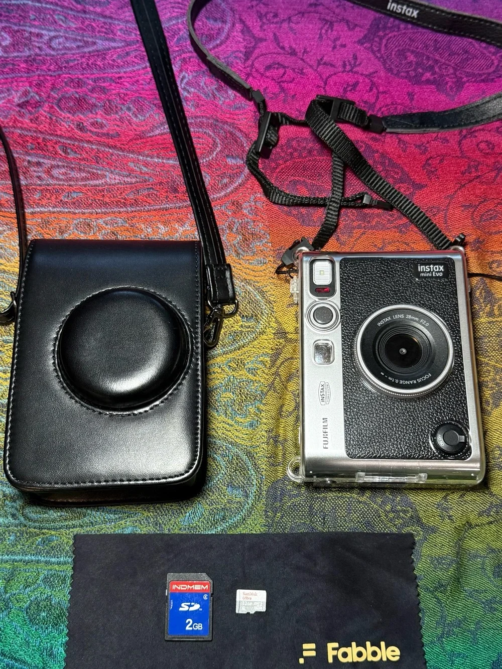 Fujifilm instax Mini 90 Neo Classic Black & Silver Instant Camera with Case